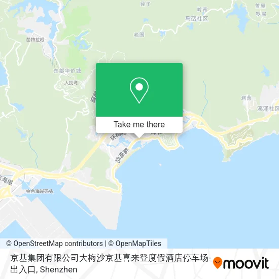 京基集团有限公司大梅沙京基喜来登度假酒店停车场-出入口 map