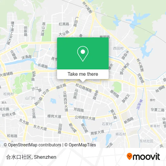 合水口社区 map