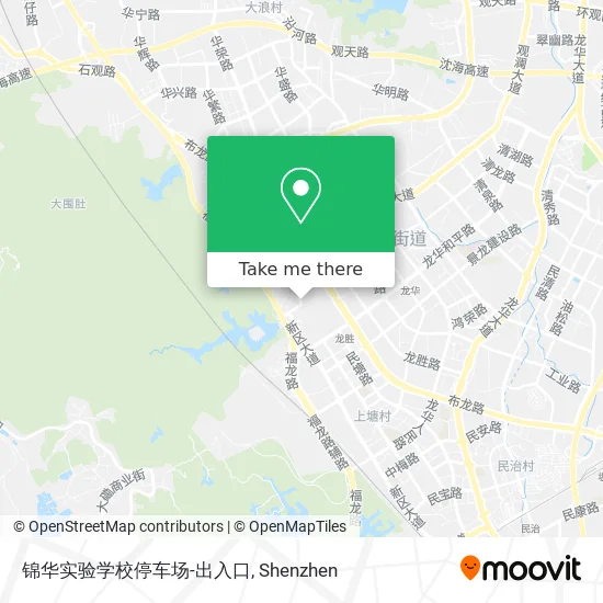 锦华实验学校停车场-出入口 map