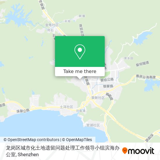 龙岗区城市化土地遗留问题处理工作领导小组滨海办公室 map