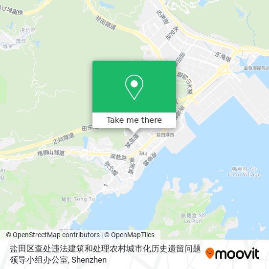 盐田区查处违法建筑和处理农村城市化历史遗留问题领导小组办公室 map