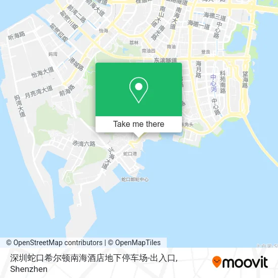 深圳蛇口希尔顿南海酒店地下停车场-出入口 map