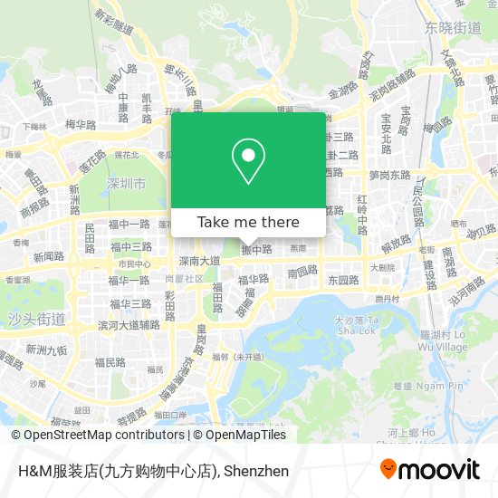 H&M服装店(九方购物中心店) map