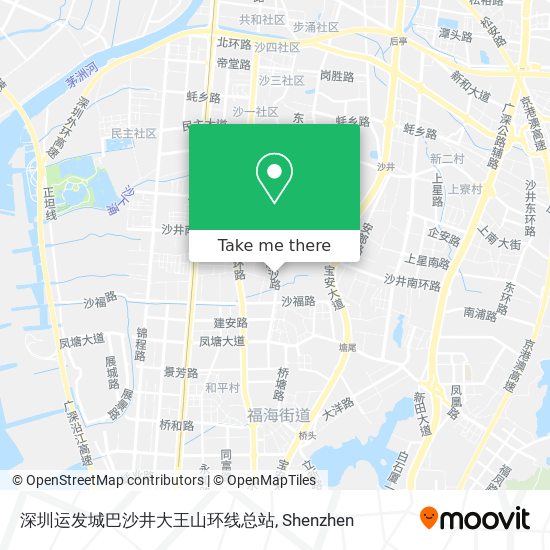 深圳运发城巴沙井大王山环线总站 map