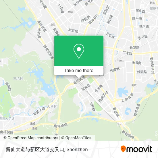 留仙大道与新区大道交叉口 map