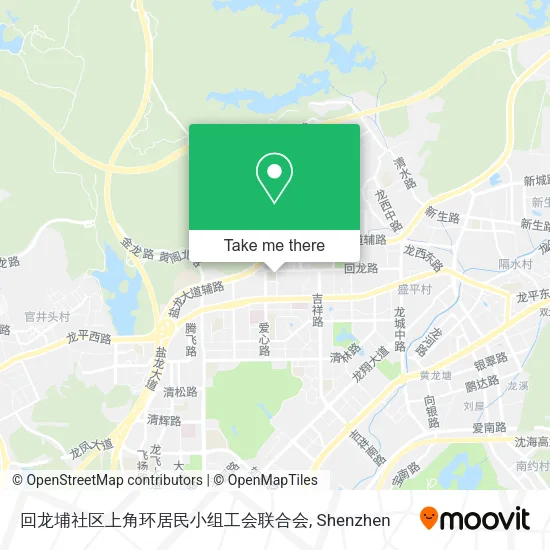 回龙埔社区上角环居民小组工会联合会 map