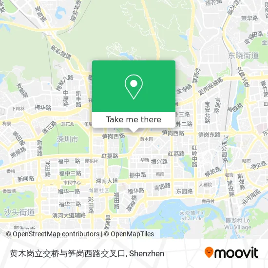 黄木岗立交桥与笋岗西路交叉口 map