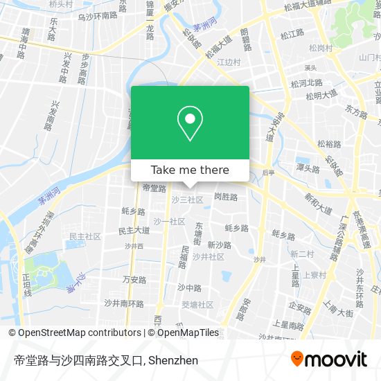 帝堂路与沙四南路交叉口 map