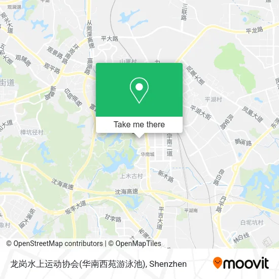 龙岗水上运动协会(华南西苑游泳池) map