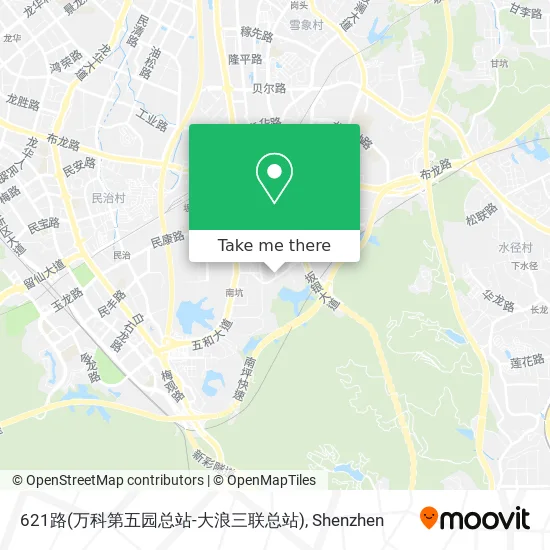 621路(万科第五园总站-大浪三联总站) map