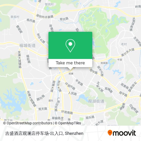 吉盛酒店观澜店停车场-出入口 map