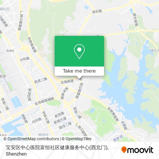 宝安区中心医院富恒社区健康服务中心(西北门) map