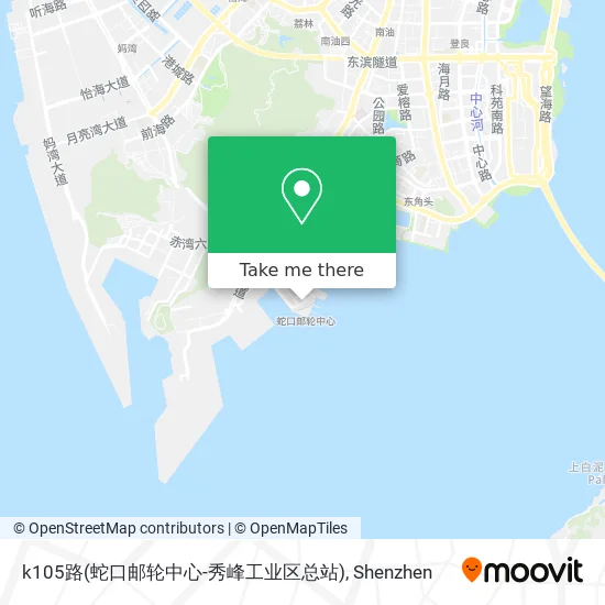 k105路(蛇口邮轮中心-秀峰工业区总站) map