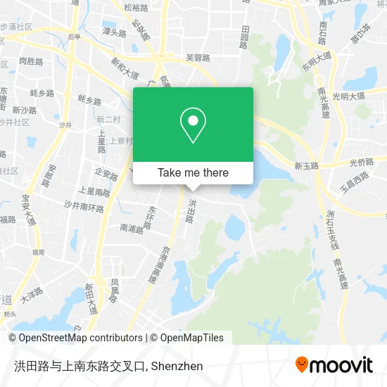 洪田路与上南东路交叉口 map