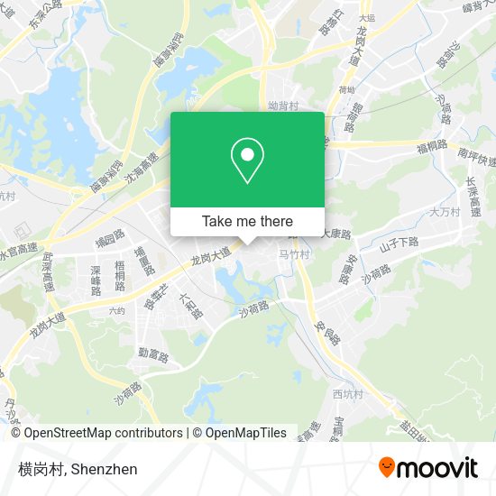 横岗村 map
