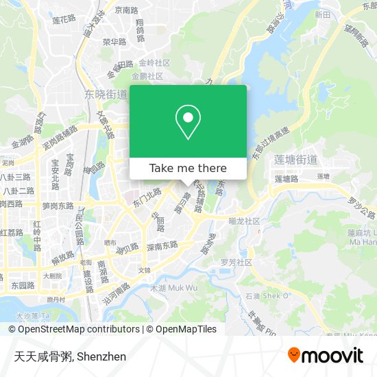 天天咸骨粥 map