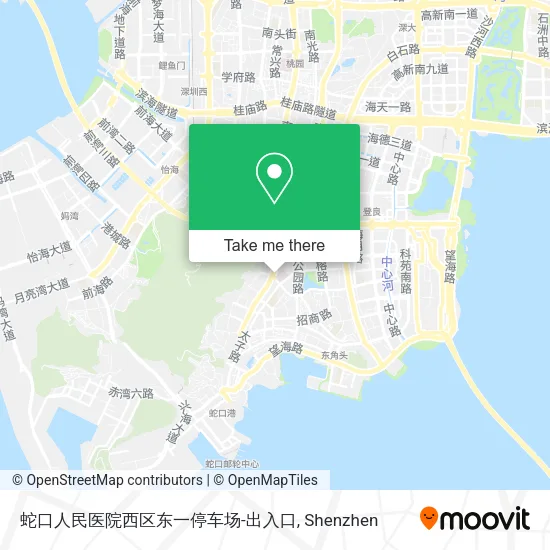 蛇口人民医院西区东一停车场-出入口 map