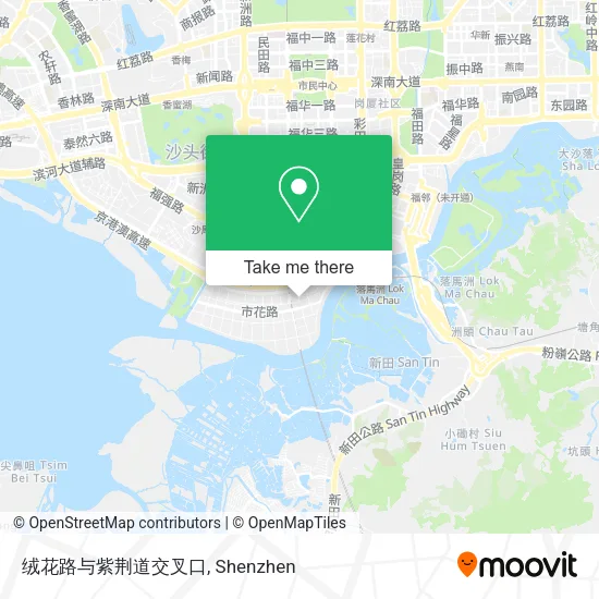 绒花路与紫荆道交叉口 map