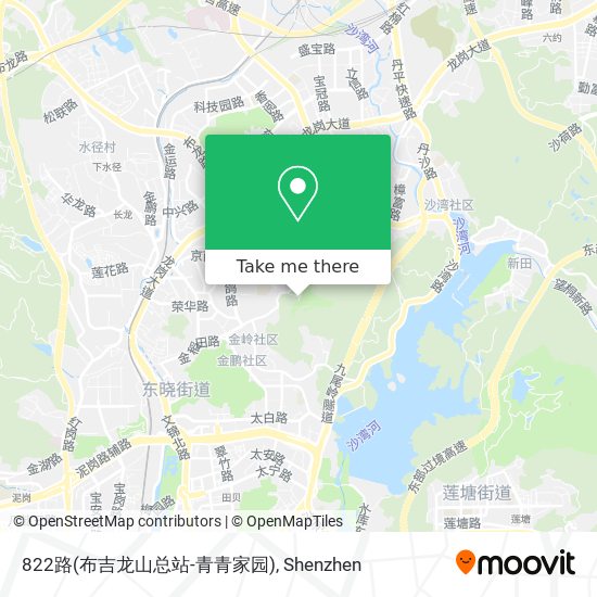 822路(布吉龙山总站-青青家园) map