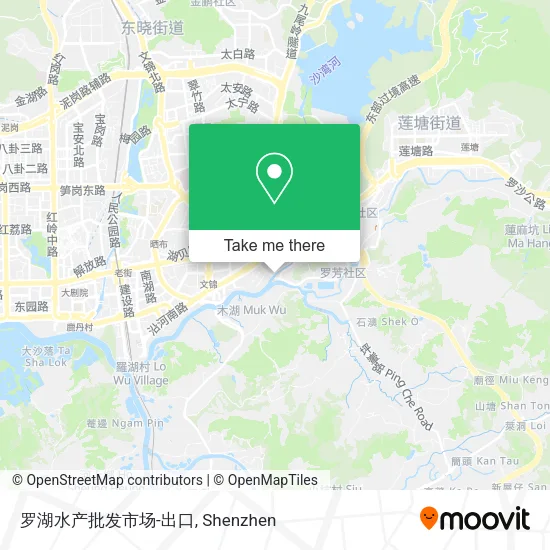 罗湖水产批发市场-出口 map