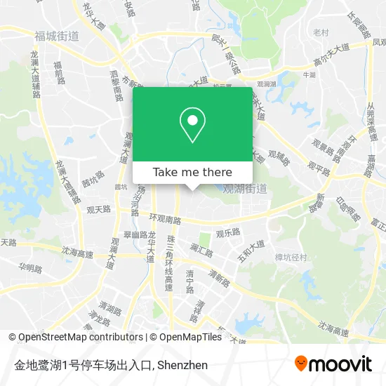 金地鹭湖1号停车场出入口 map