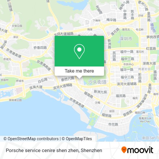 Porsche service cenire shen zhen map