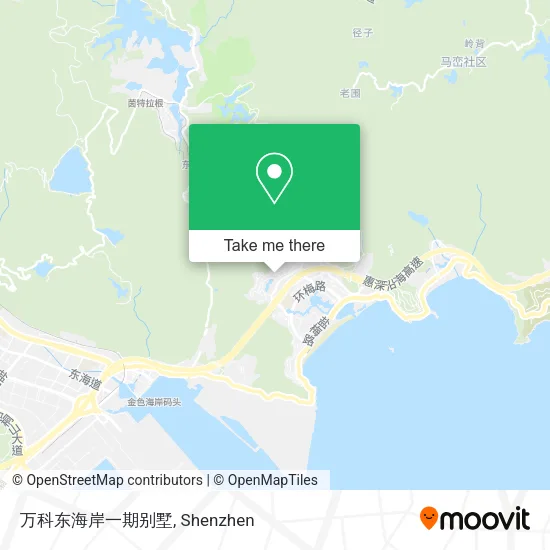 万科东海岸一期别墅 map