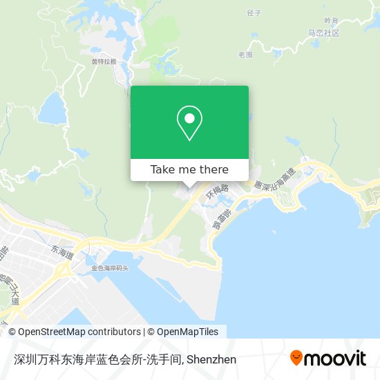 深圳万科东海岸蓝色会所-洗手间 map