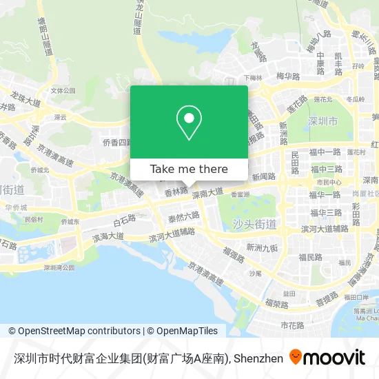 深圳市时代财富企业集团(财富广场A座南) map