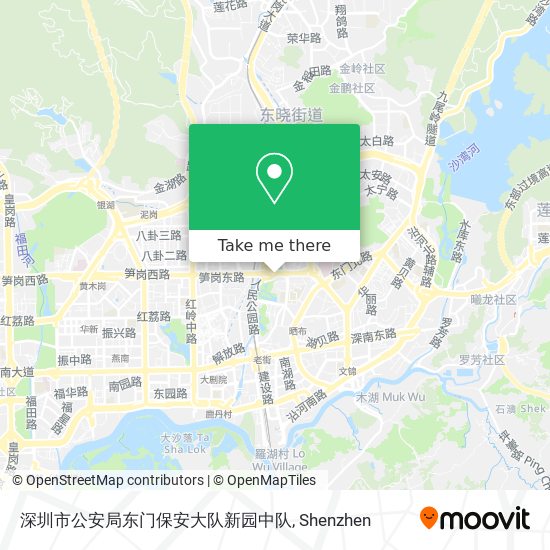 深圳市公安局东门保安大队新园中队 map
