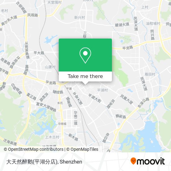 大天然醉鹅(平湖分店) map