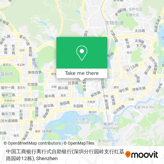 中国工商银行离行式自助银行(深圳分行园岭支行红荔路园岭12栋) map