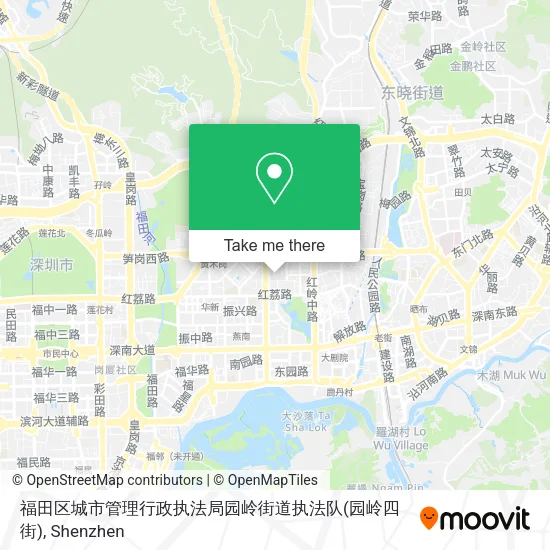 福田区城市管理行政执法局园岭街道执法队(园岭四街) map