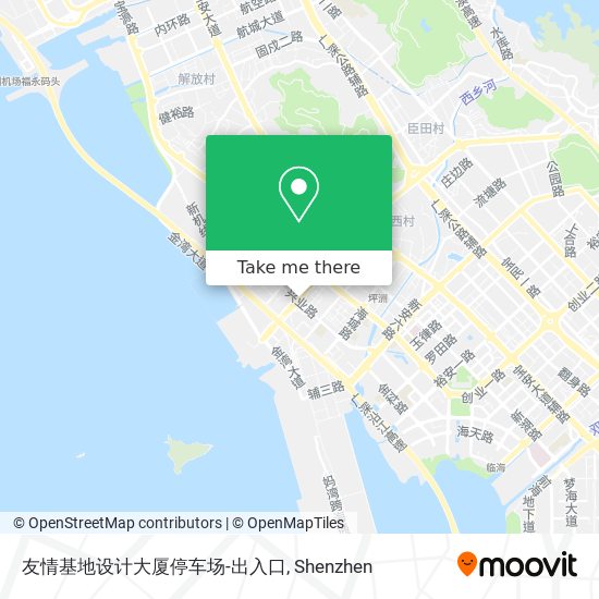 友情基地设计大厦停车场-出入口 map