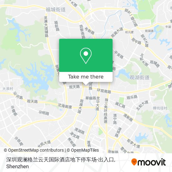 深圳观澜格兰云天国际酒店地下停车场-出入口 map