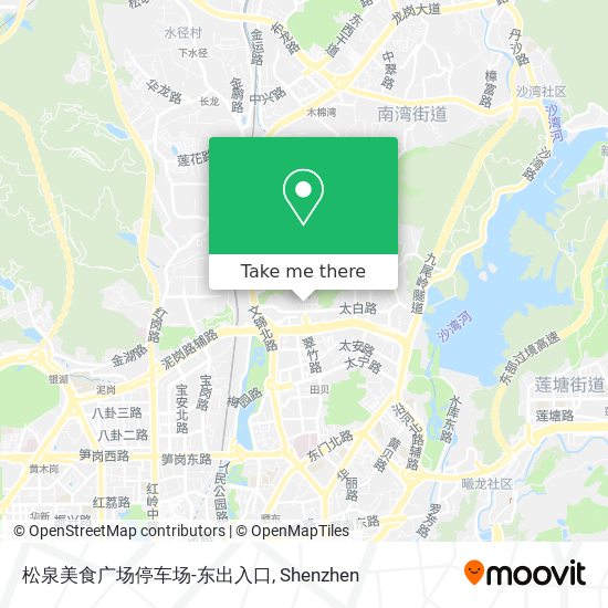 松泉美食广场停车场-东出入口 map