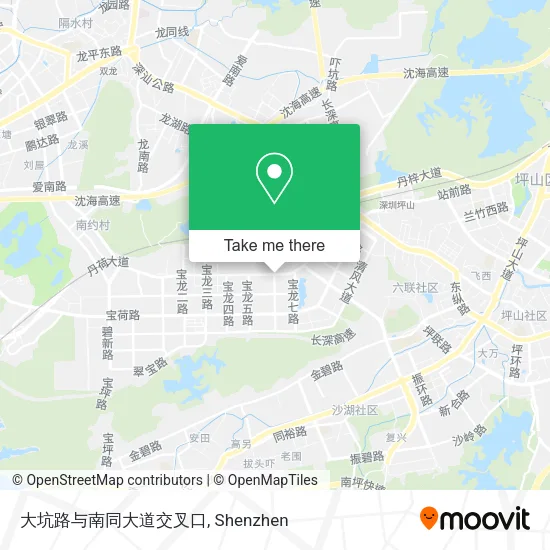 大坑路与南同大道交叉口 map