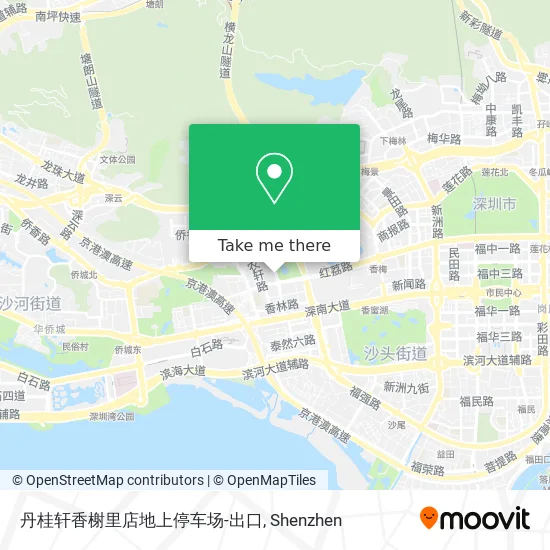 丹桂轩香榭里店地上停车场-出口 map