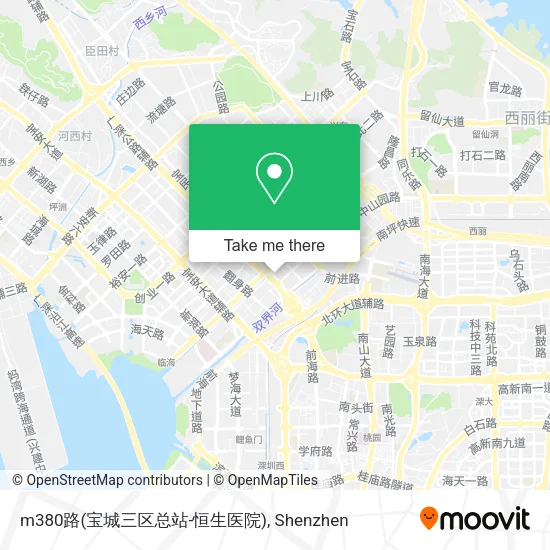 m380路(宝城三区总站-恒生医院) map