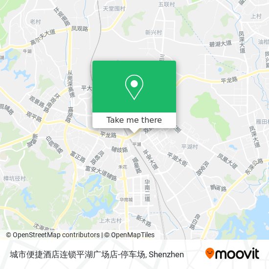 城市便捷酒店连锁平湖广场店-停车场 map