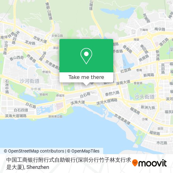 中国工商银行附行式自助银行(深圳分行竹子林支行求是大厦) map