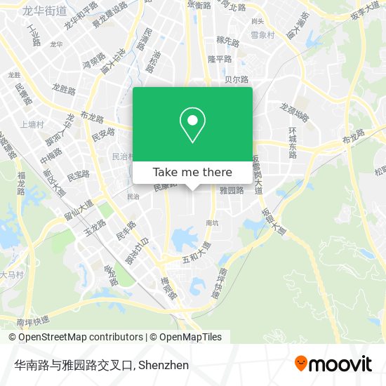 华南路与雅园路交叉口 map