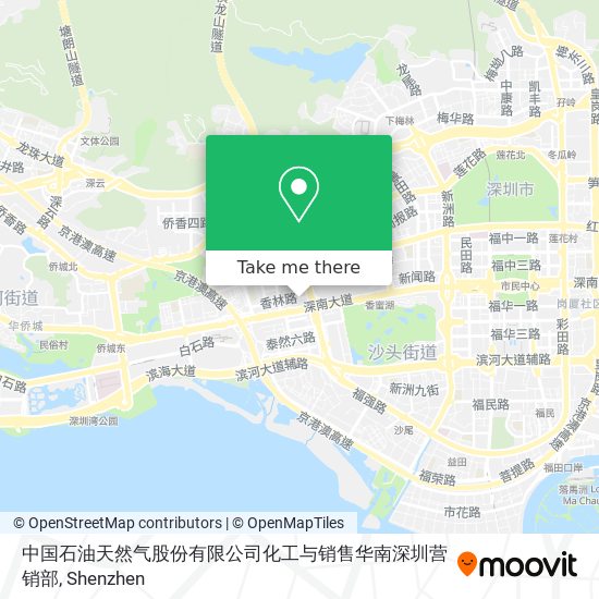 中国石油天然气股份有限公司化工与销售华南深圳营销部 map
