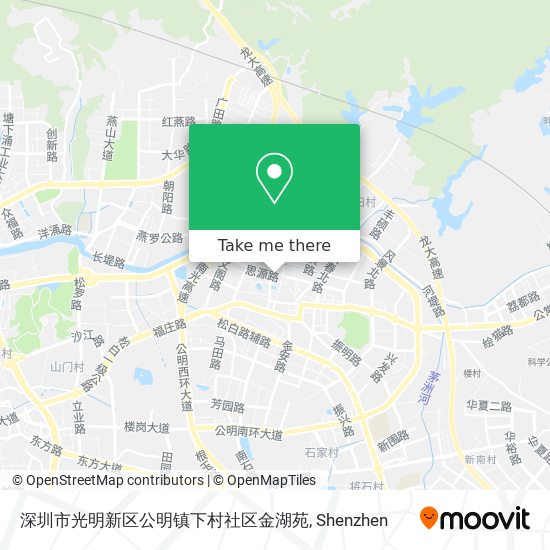 深圳市光明新区公明镇下村社区金湖苑 map