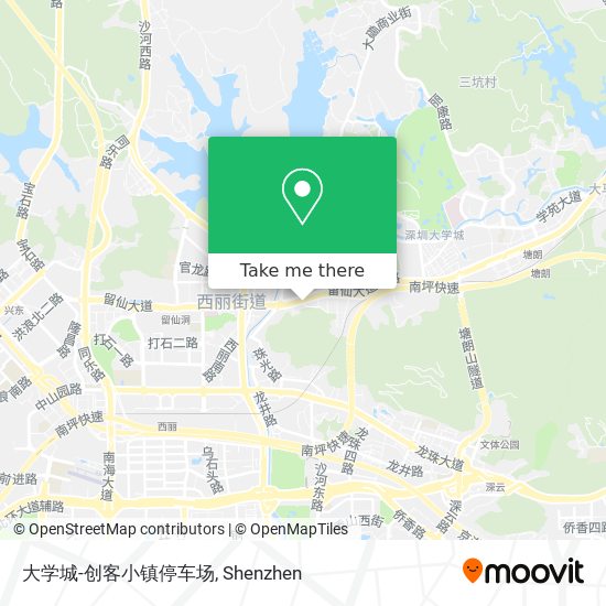 大学城-创客小镇停车场 map