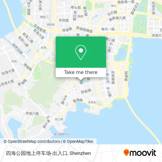 四海公园地上停车场-出入口 map