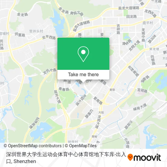 深圳世界大学生运动会体育中心体育馆地下车库-出入口 map