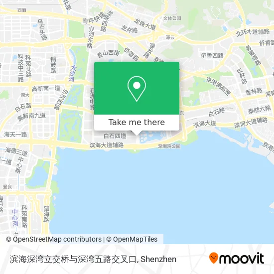 滨海深湾立交桥与深湾五路交叉口 map