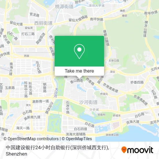 中国建设银行24小时自助银行(深圳侨城西支行) map