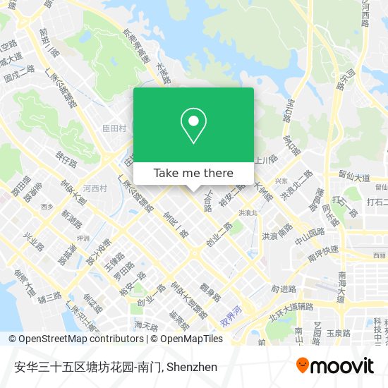 安华三十五区塘坊花园-南门 map